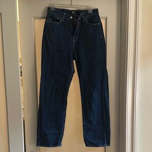 Womens Dark Indigo Blue Jeans
